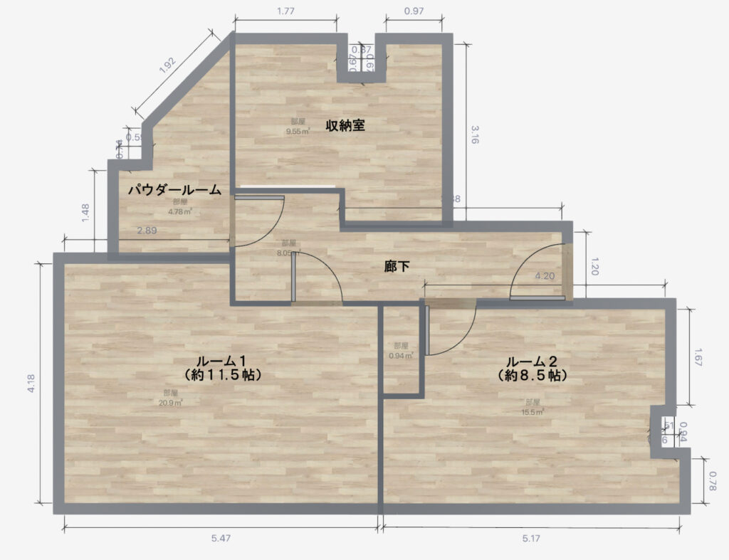 改装プラン（間取図）_エステ・整体・ピラティス対応 改装後間取プラン ニッシンビル901号室