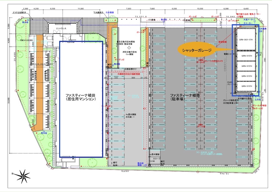 【図面】ファスティーナ植田外構&ガレージ20260227_敷地配置図
